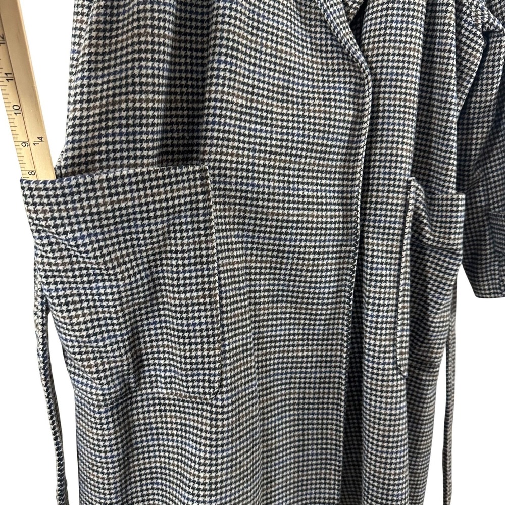 BCBGeneration Women's Peacoat Long Houndstooth Belted Wool Blend Size XXL‎ - Picture 10 of 16